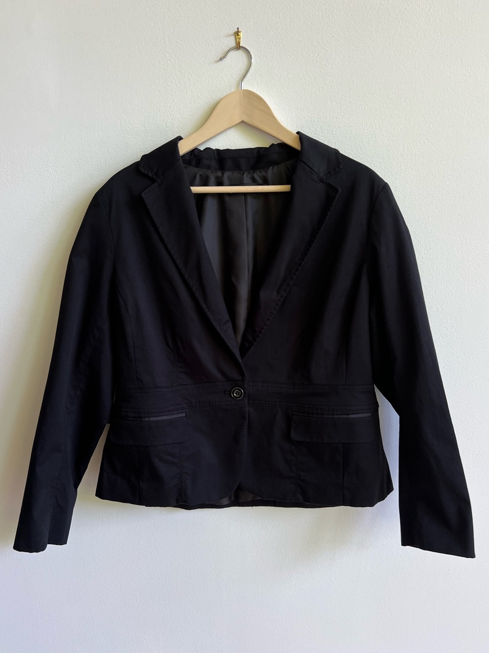 New York & Co. NEW Women’s Sz 16 Black Blazer Belted Waist Flared Career Jacket